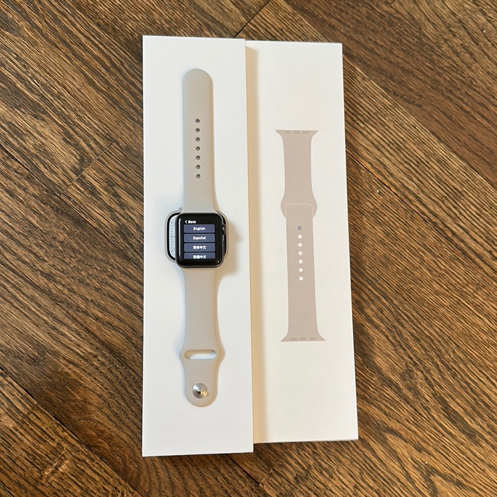 Series 3 Apple Watch with Starlight Sport Band